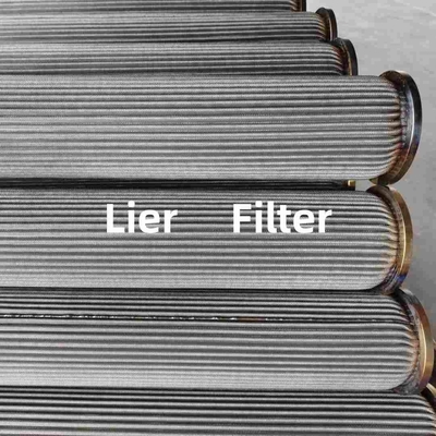 Hochtemperaturwiderstand-Edelstahl faltete Filterelement-Abnutzungs-Beweis